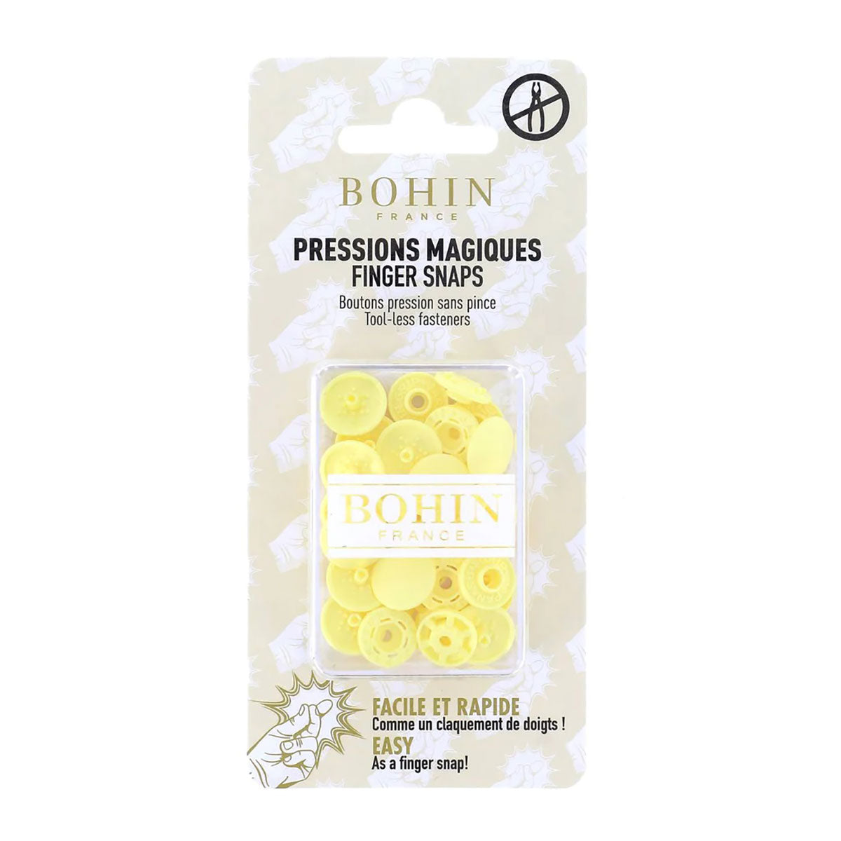 Pressions magiques BOHIN 13 mm – Jaune