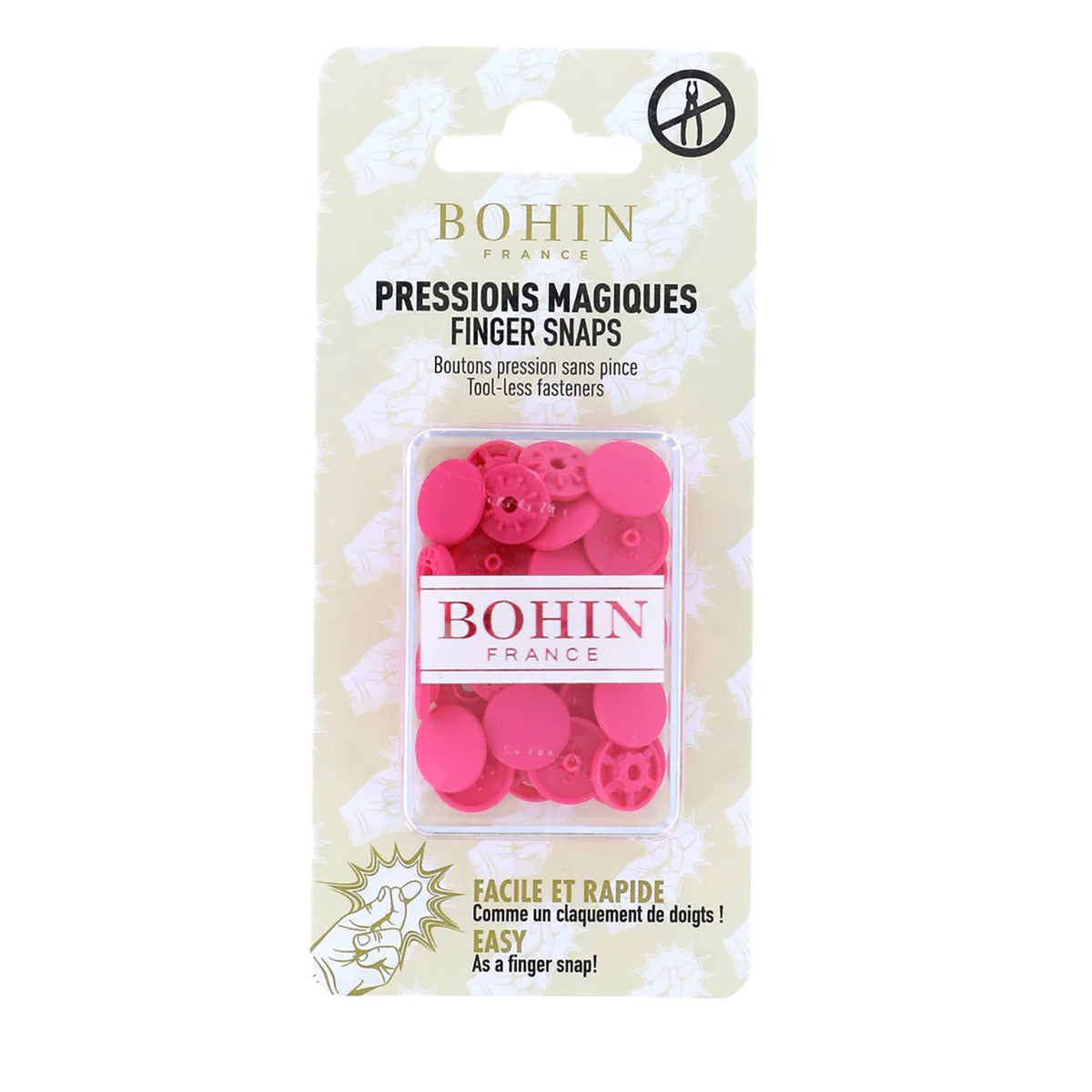 Pressions magiques 13 mm – Rose fuchsia