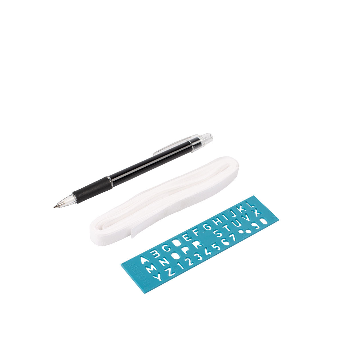 Kit de marquage BOHIN avec stylo noir, ruban de 4 m et pochoir