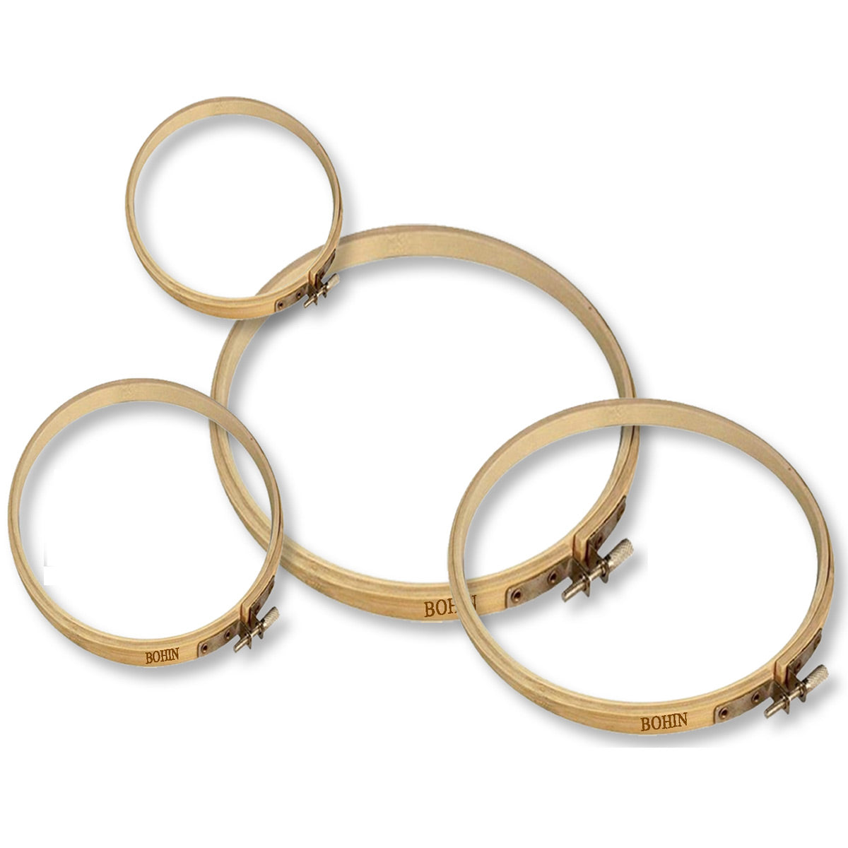 Tambour à broder en bois BOHIN – Diamètre 12,5 cm
