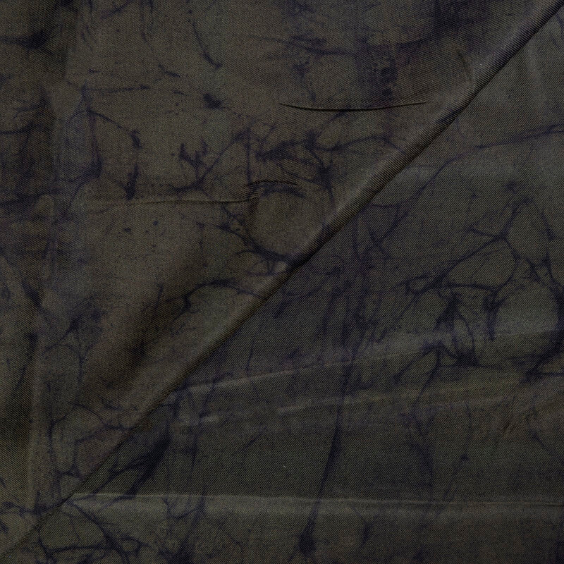 Twill 100% viscose – Marbré kaki foncé