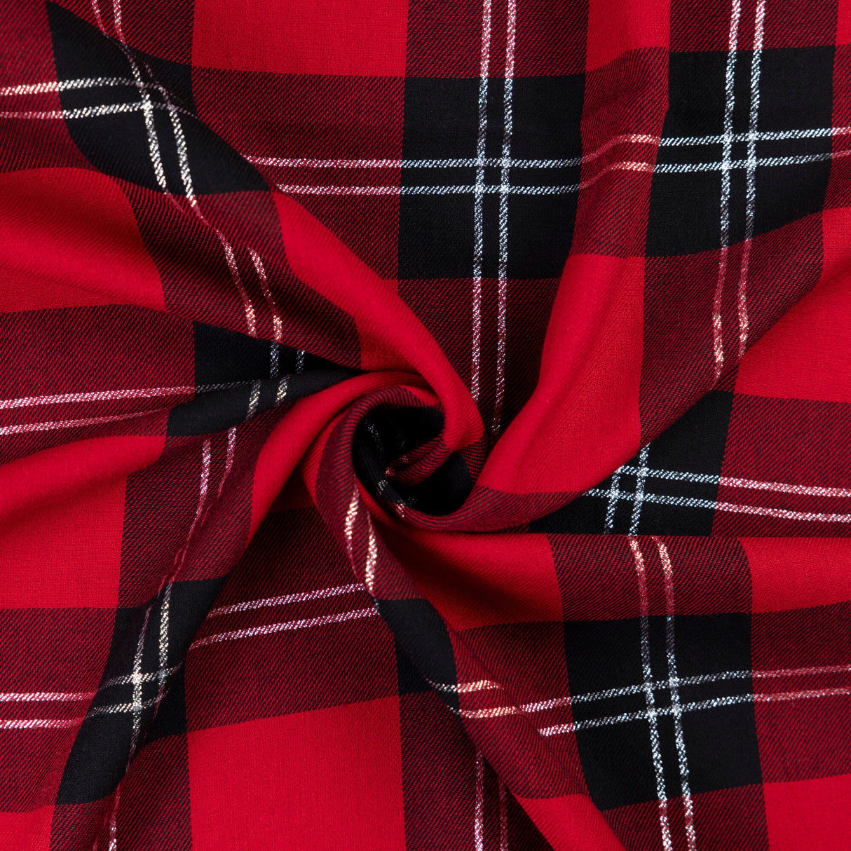 Tissu tailleur de laine clan – Carreaux rouges et noirs