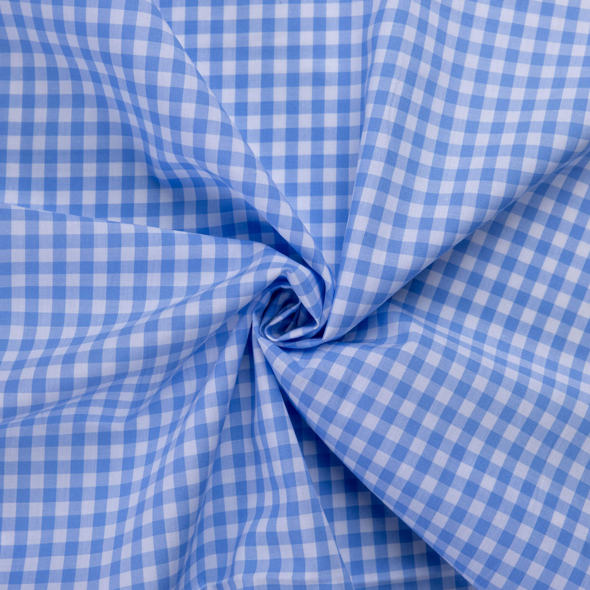 Popeline 100% coton – Vichy bleu (5mm)
