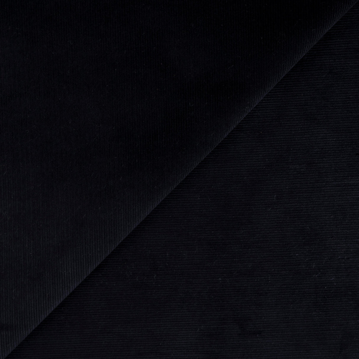 Velours milleraies 100% coton - Noir