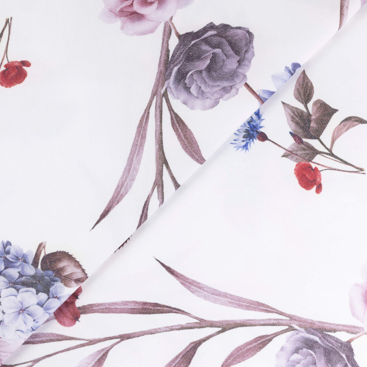 Gabardine coton & élasthanne - Fleurs pastel