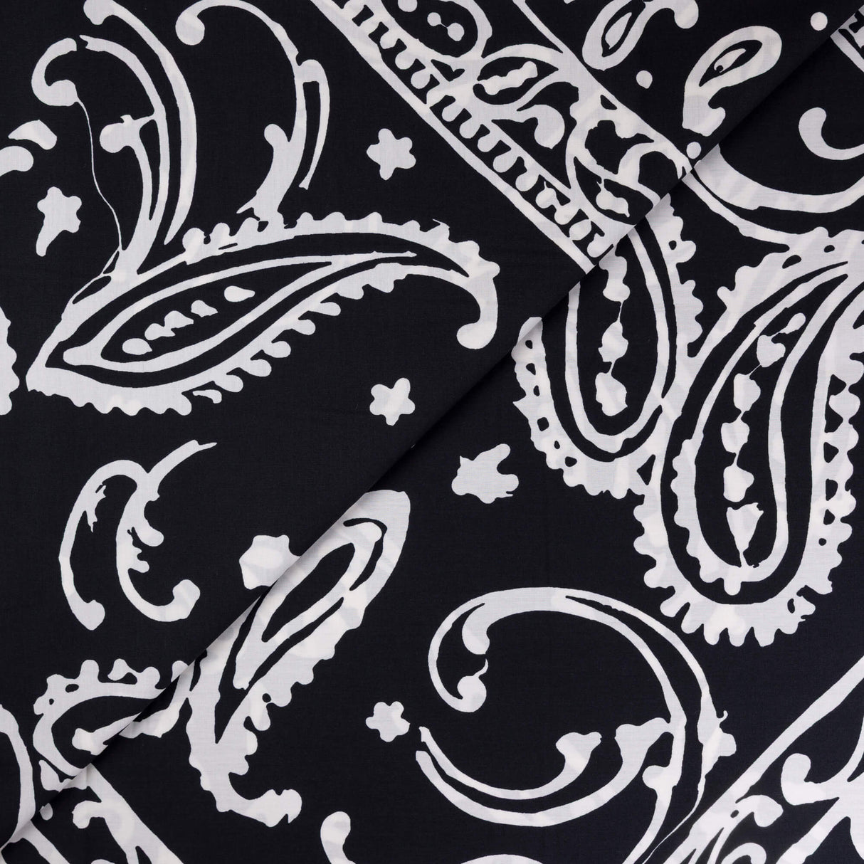 Percale 100% coton - Bandana noir