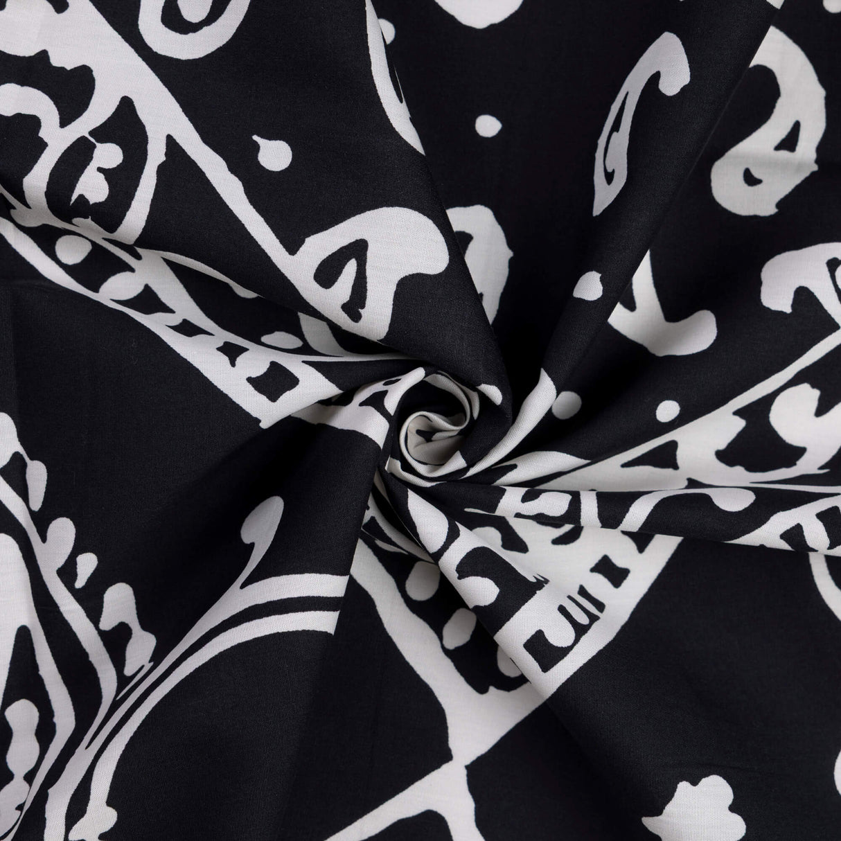 Percale 100% coton - Bandana noir