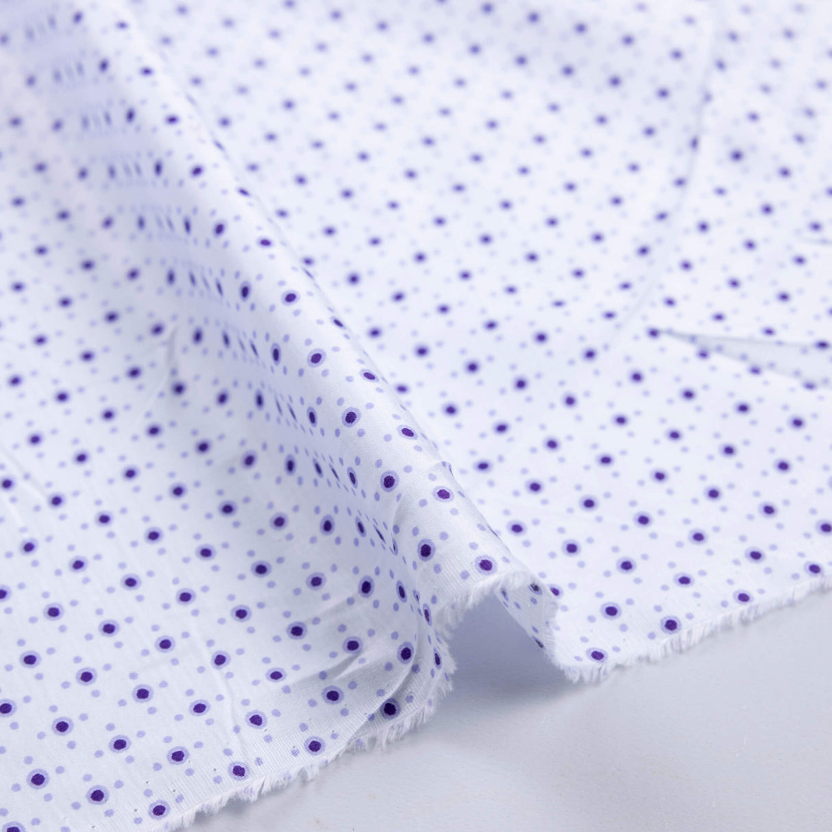 Twill 100% viscose – Pois violets