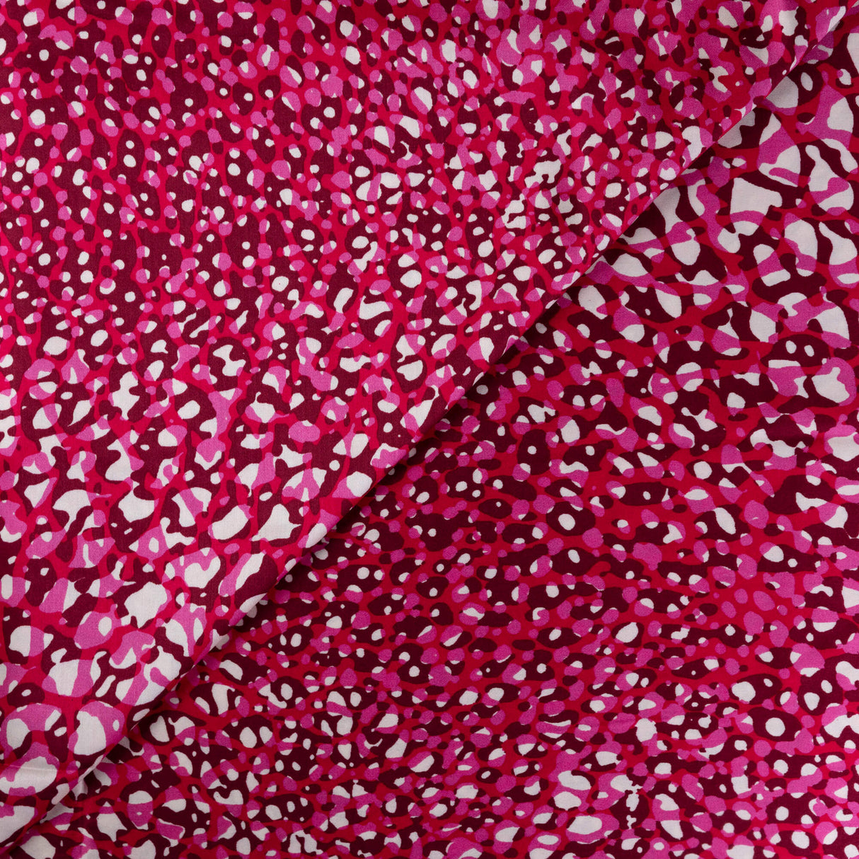 Satin 100% viscose - Abstrait rose fuchsia