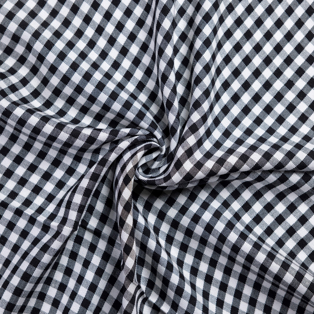 Twill vichy 100% viscose - Noir & blanc