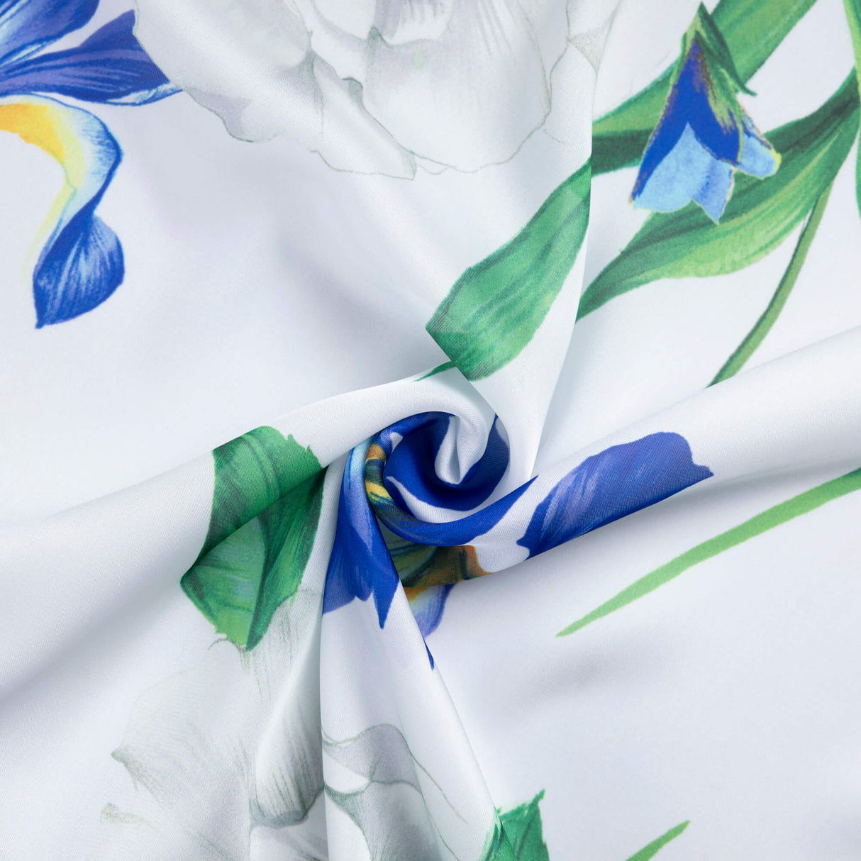 Satin léger - Iris bleu