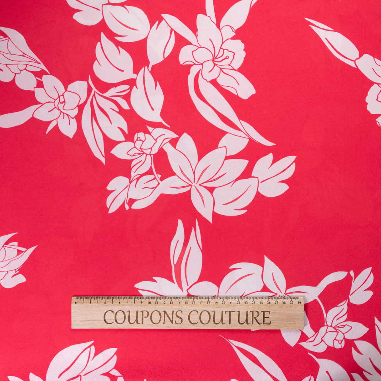 Crêpe - Floral corail