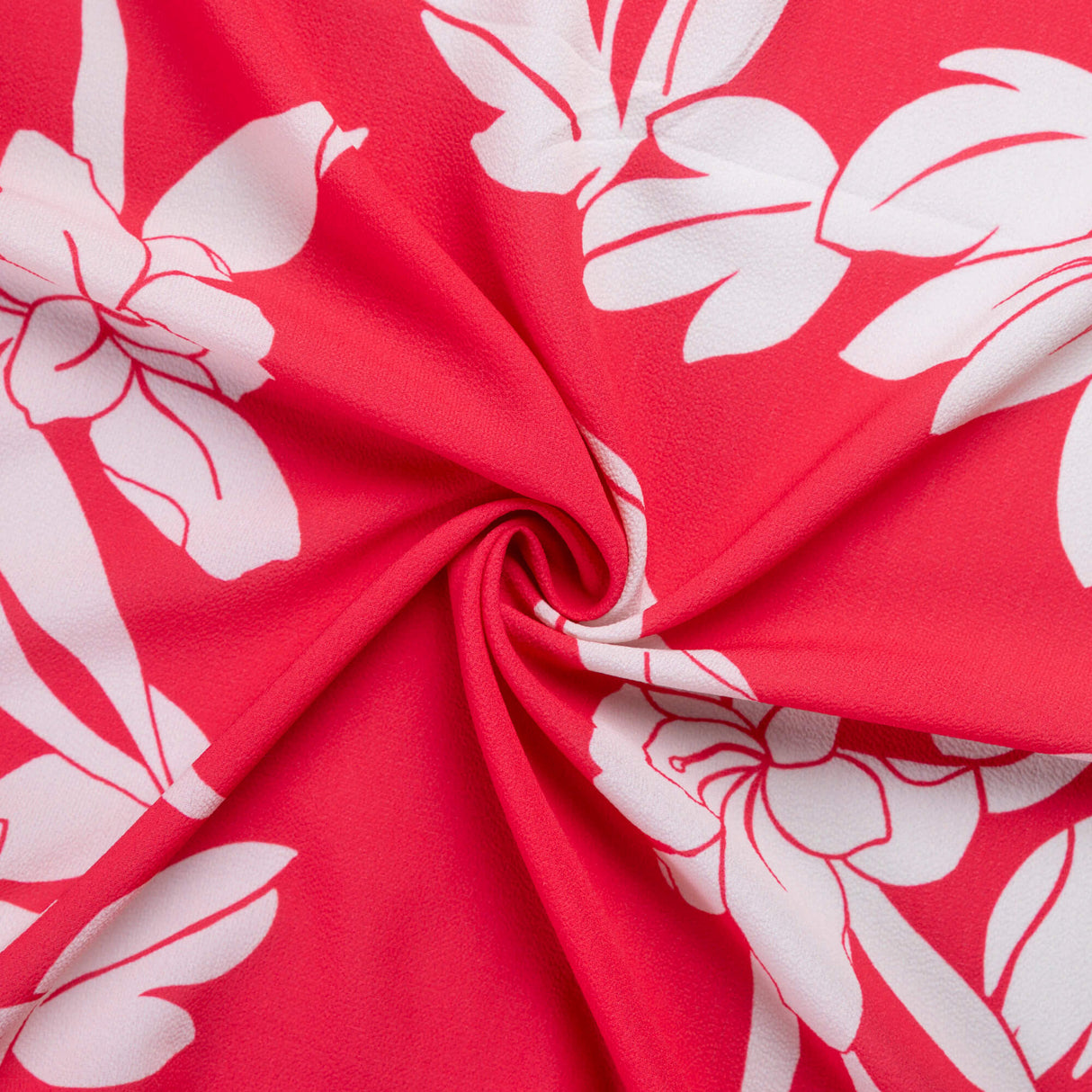 Crêpe - Floral corail