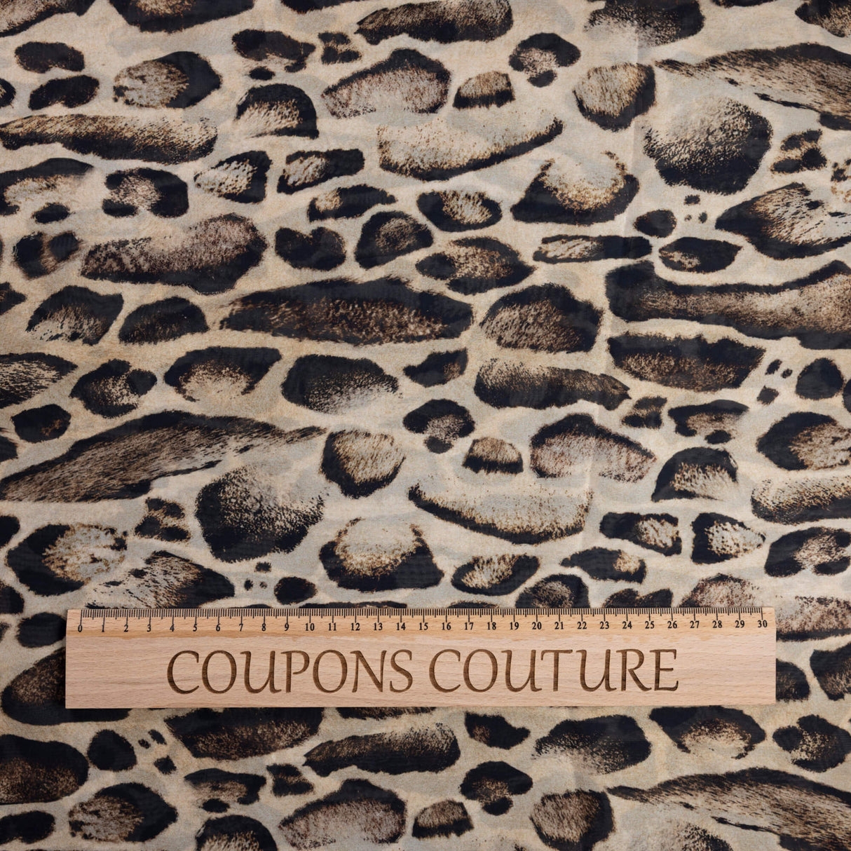 Satin léger – Léopard beige