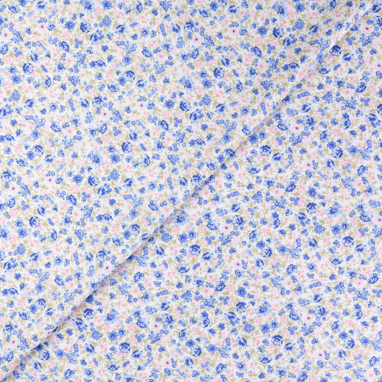 Crêpe élasthanne - Petites fleurs bleues