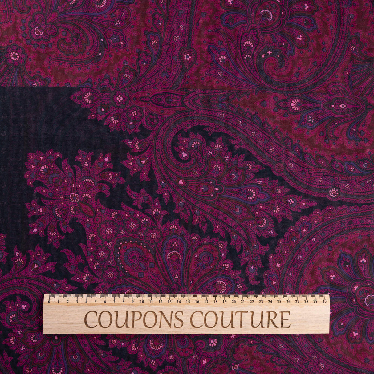 Georgette - Cachemire fuchsia