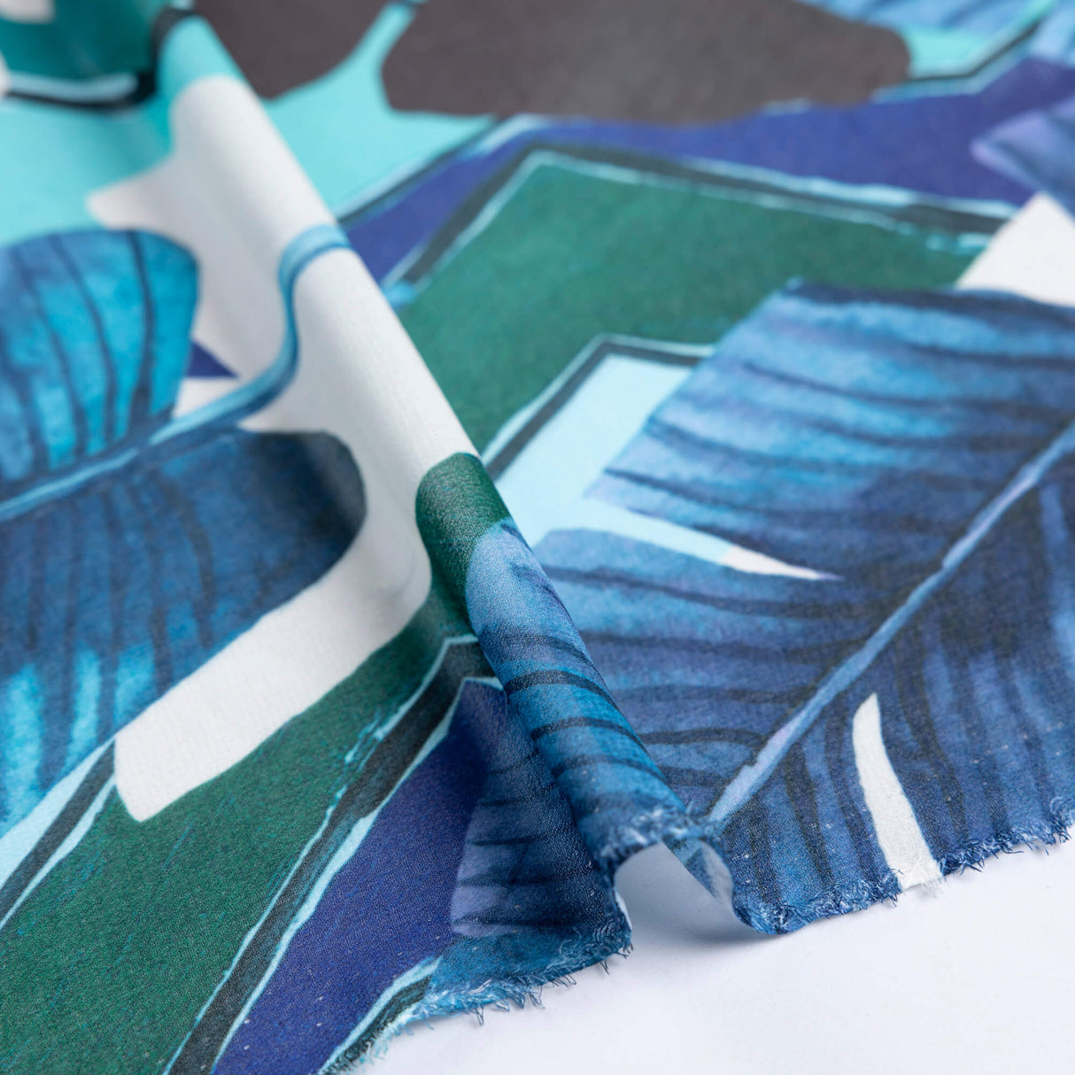 Mousseline - Tropicale bleu lago