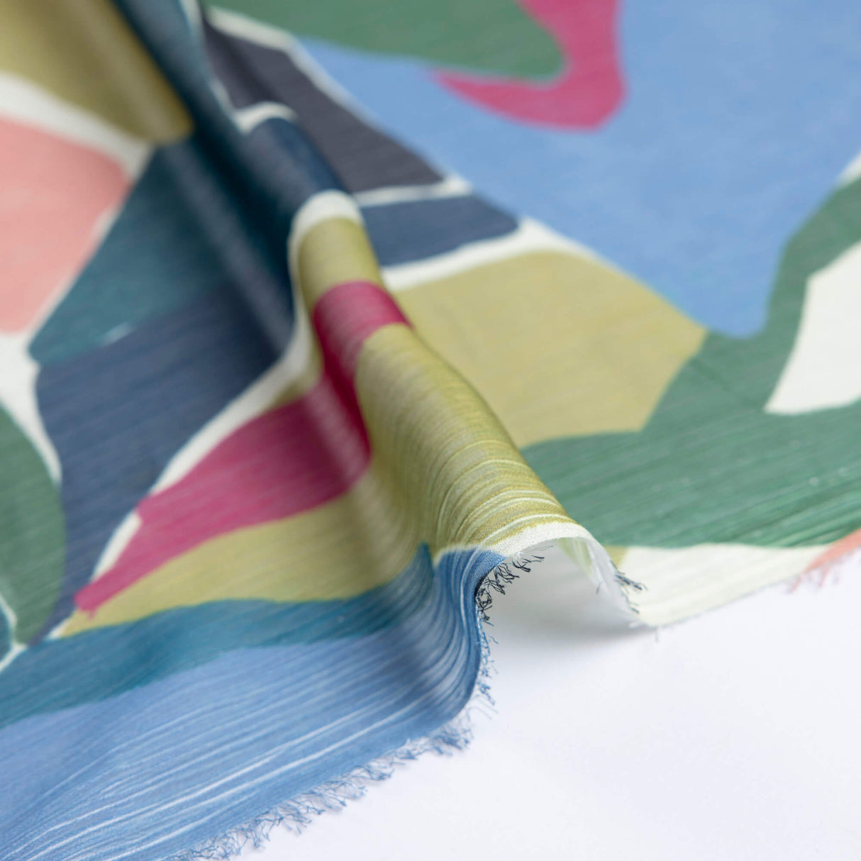 Mousseline crinkle - Feuillage multicolore