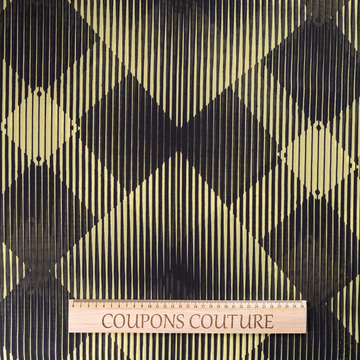 Georgette - Rayures graphiques noir & jaune