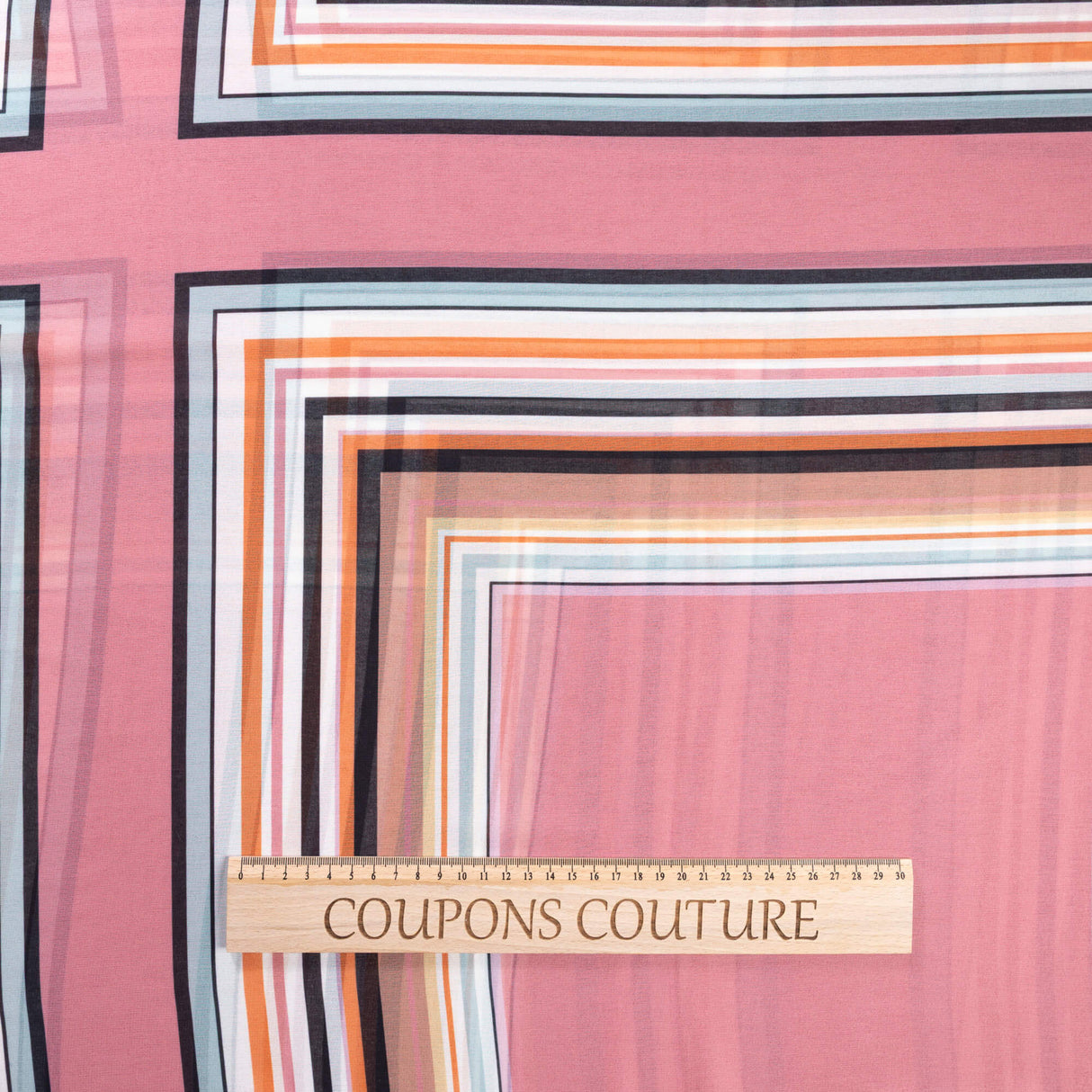 Georgette - Cadres rayés rose
