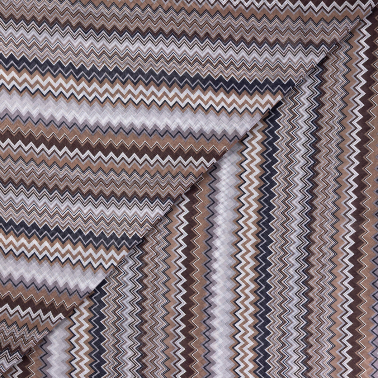 Mousseline - Zigzag beige et noir