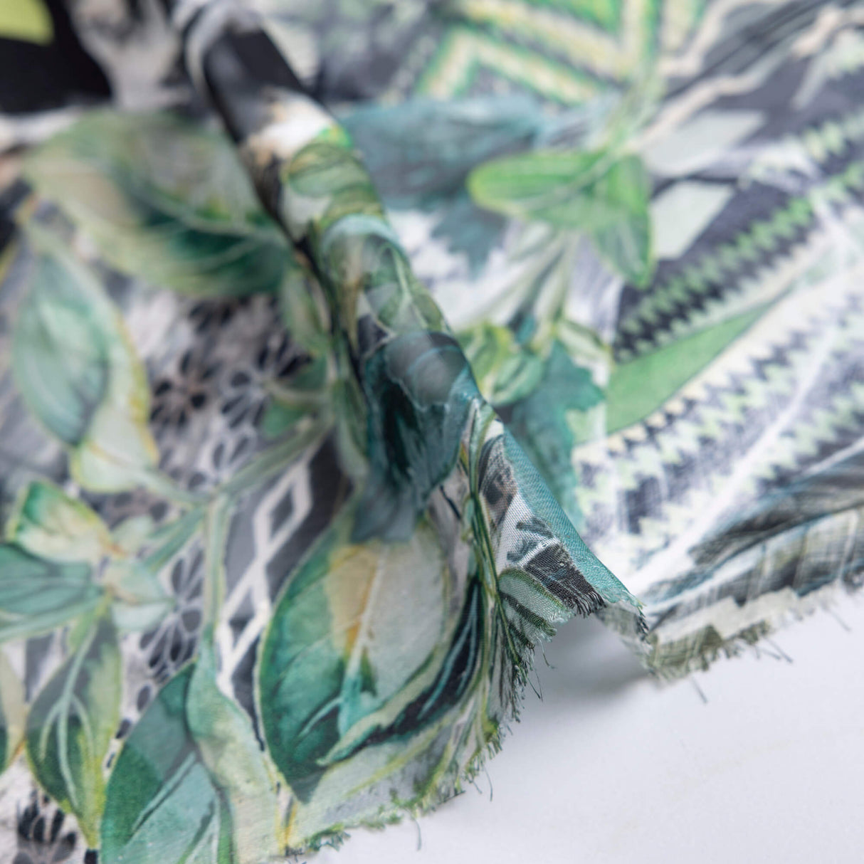 Mousseline rongeante - Jungle verte