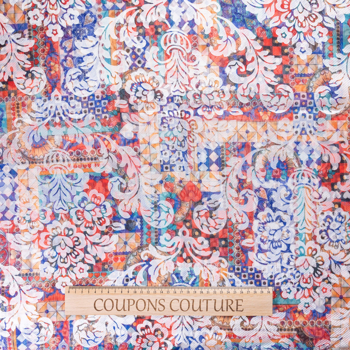 Mousseline rongeante & lurex – Arabesque méditerranée