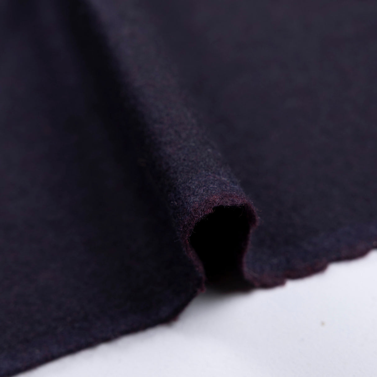 Drap de laine - Double face aubergine & marine