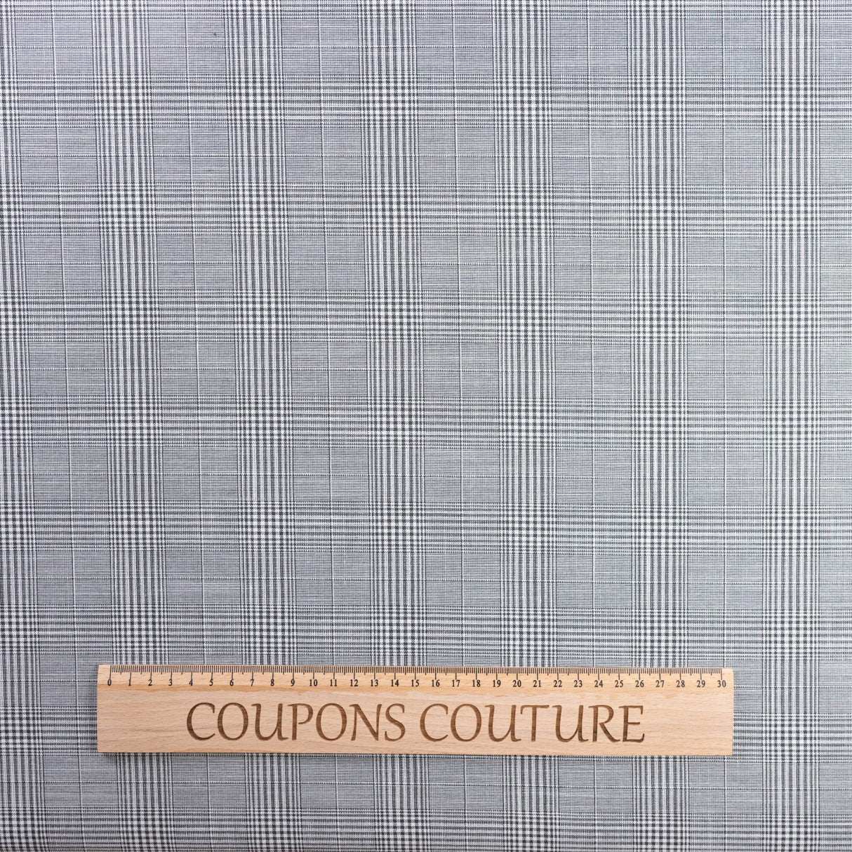 Tissu tailleur - Carreaux gris noir et blanc