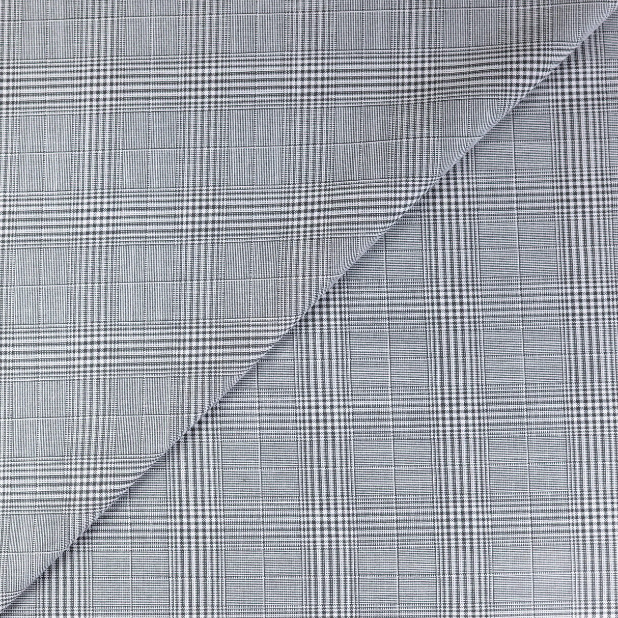 Tissu tailleur - Carreaux gris noir et blanc