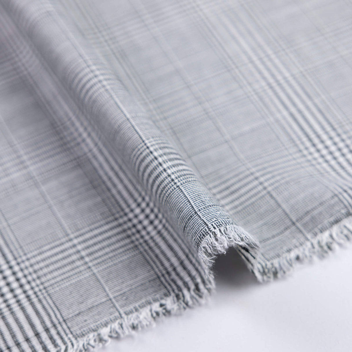 Tissu tailleur - Carreaux gris noir et blanc
