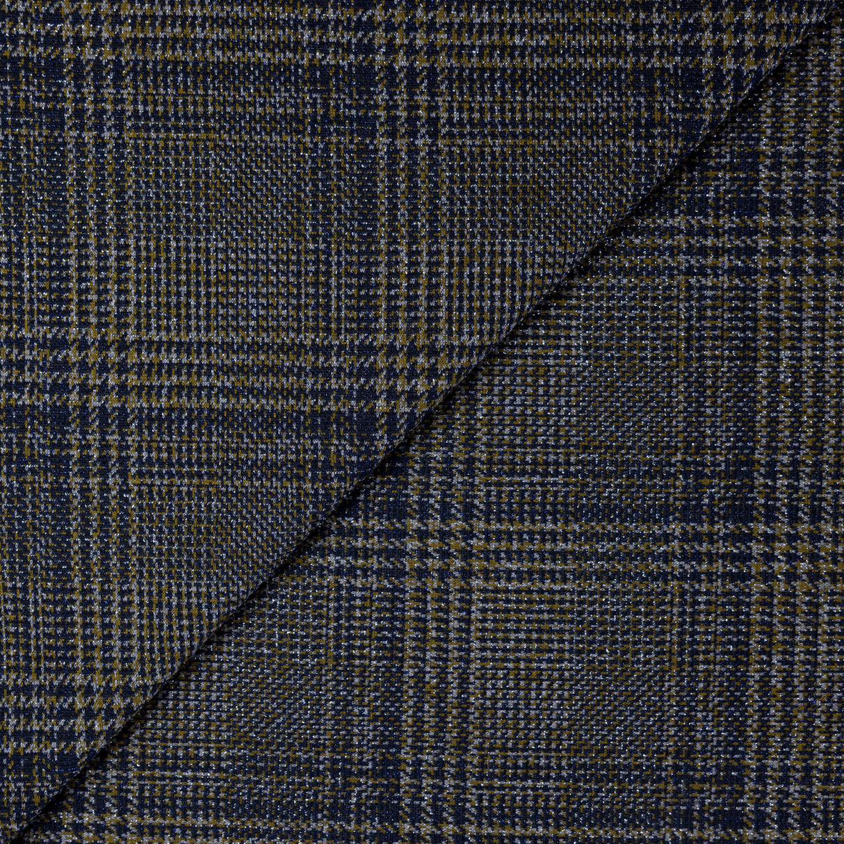 Maille Milano - Prince de Galles bleu & ocre