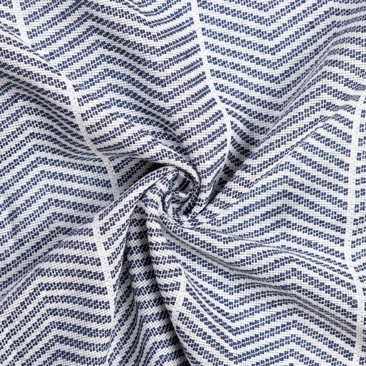 Jacquard - Chevron bleu marine