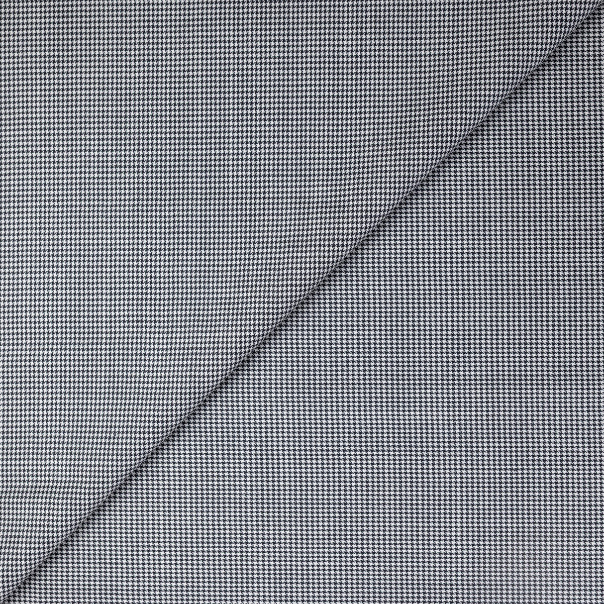Tissu tailleur 100% laine - Pied-de-puce noir et blanc