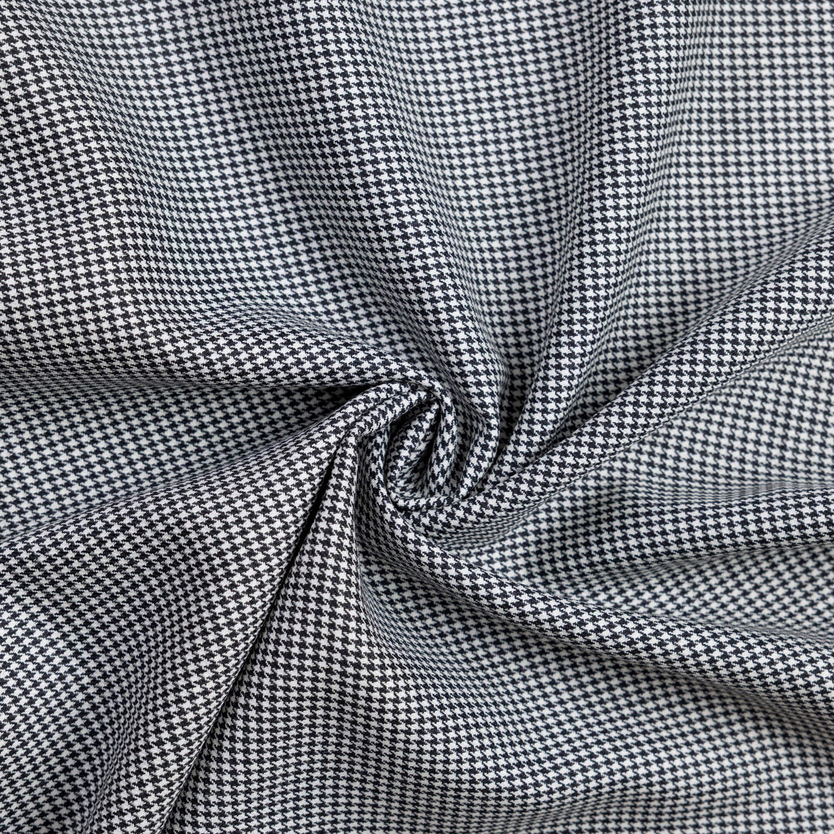 Tissu tailleur 100% laine - Pied-de-puce noir et blanc