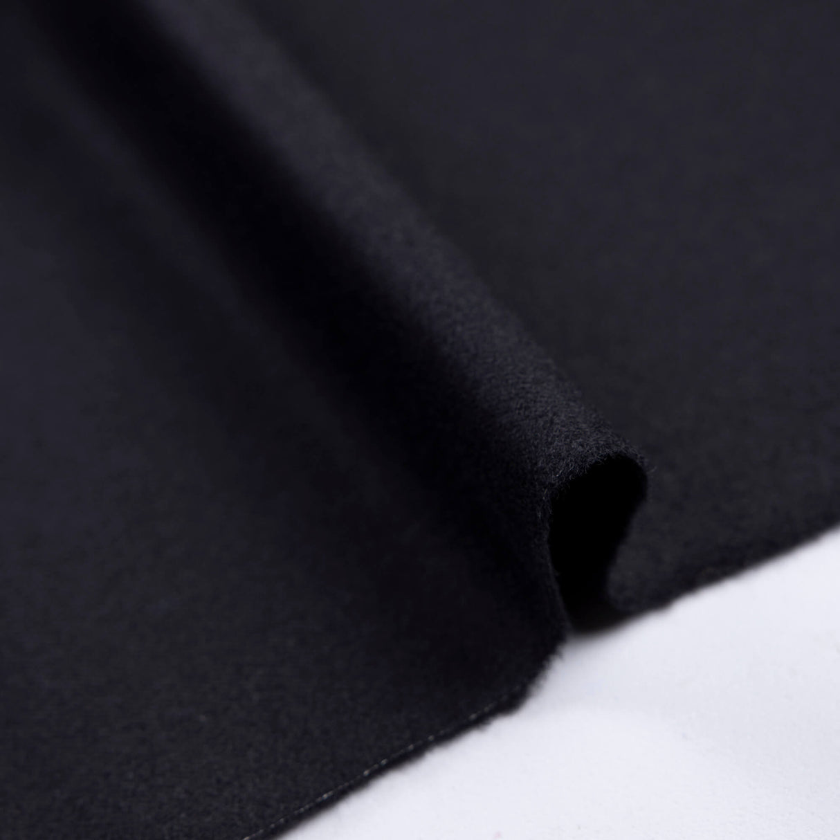 Gabardine 100% laine foulée - Noir