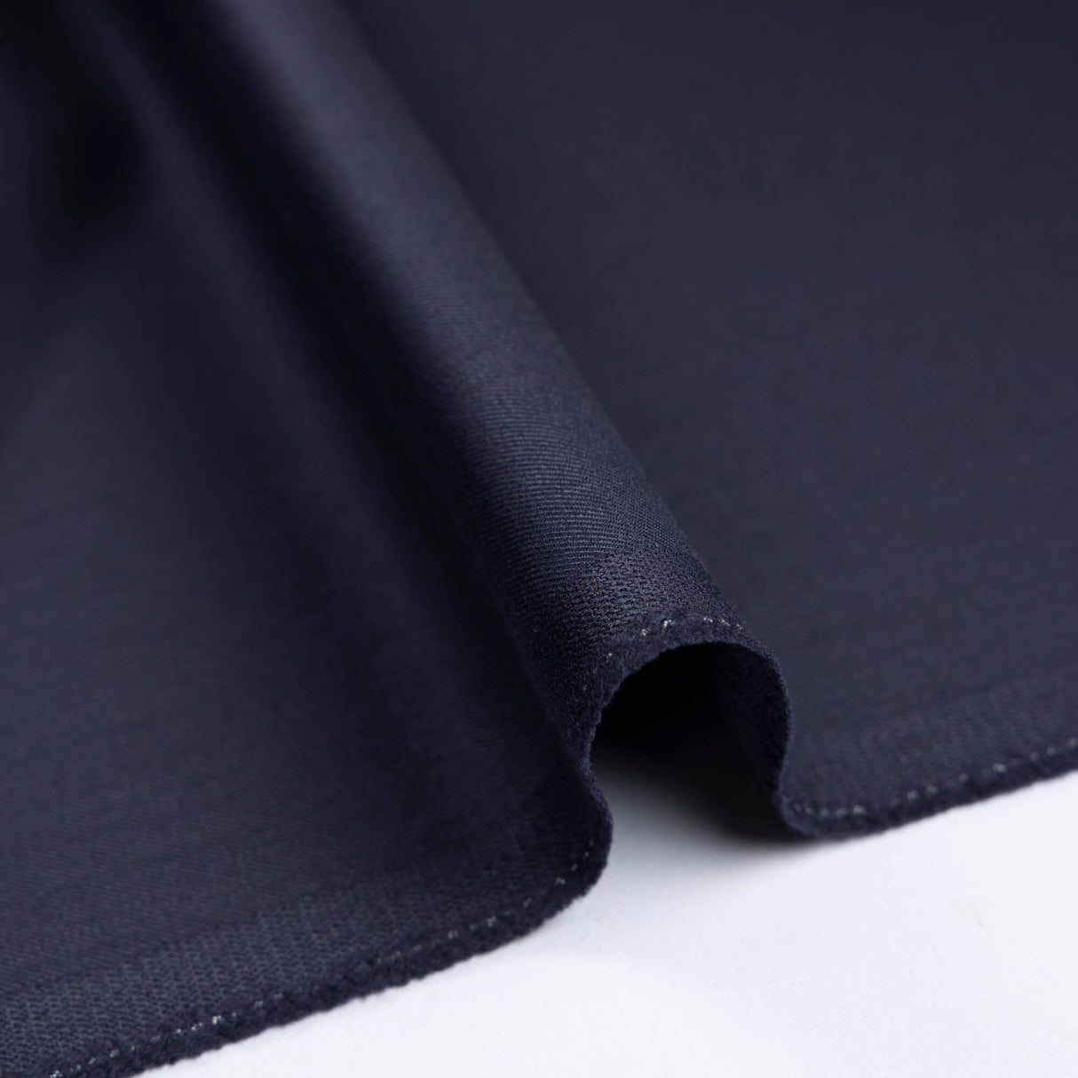 Gabardine double épaisseur laine & élasthanne - Bleu marine
