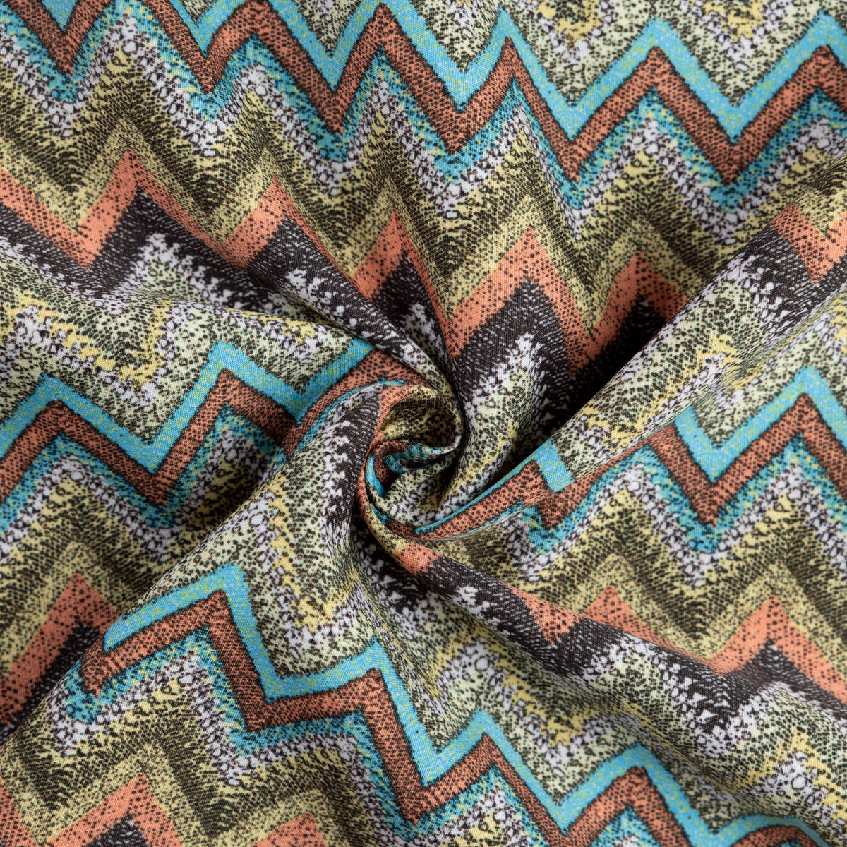 Crêpe lourd - Chevrons multicolores