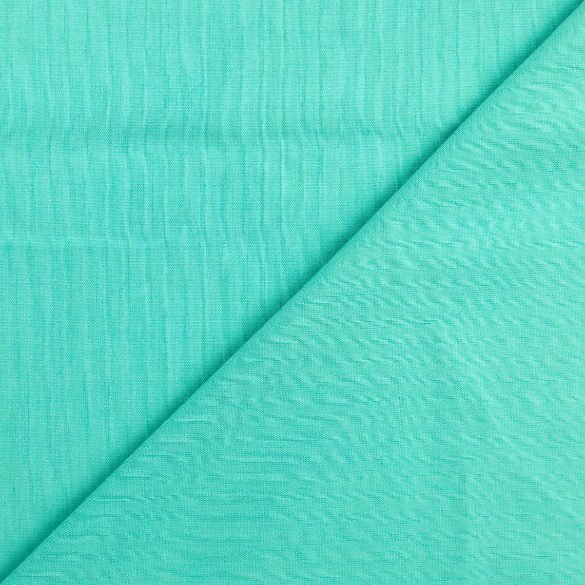 Étoffe lin & viscose - Turquoise