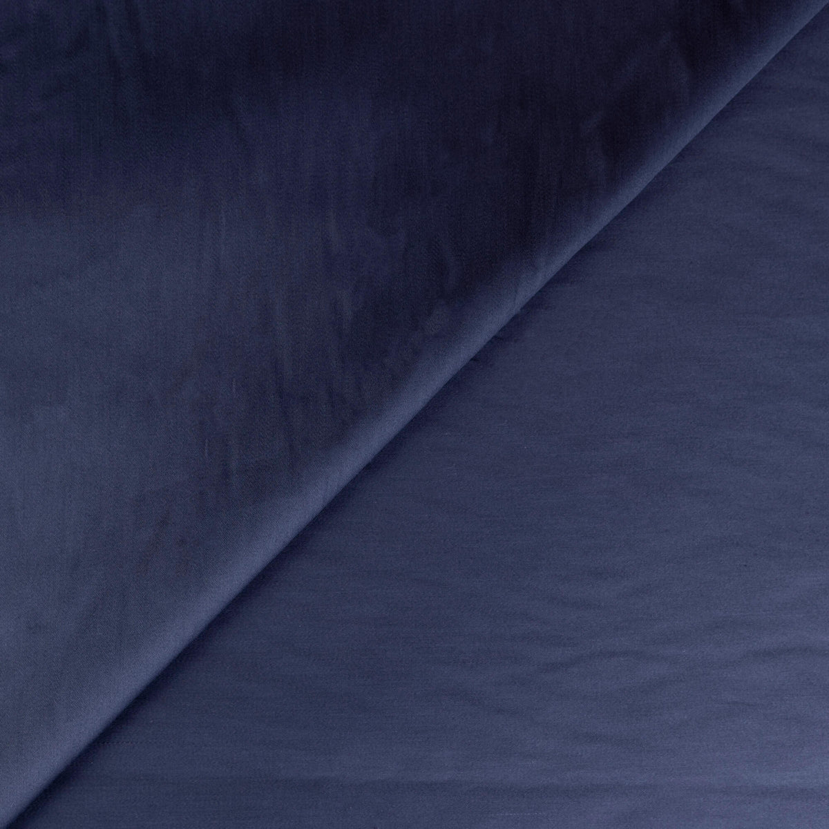 Satin coton & viscose - Bleu marine