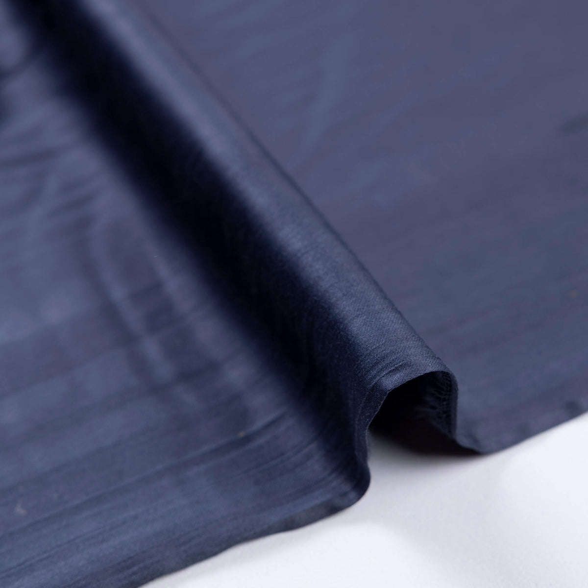 Satin coton & viscose - Bleu marine