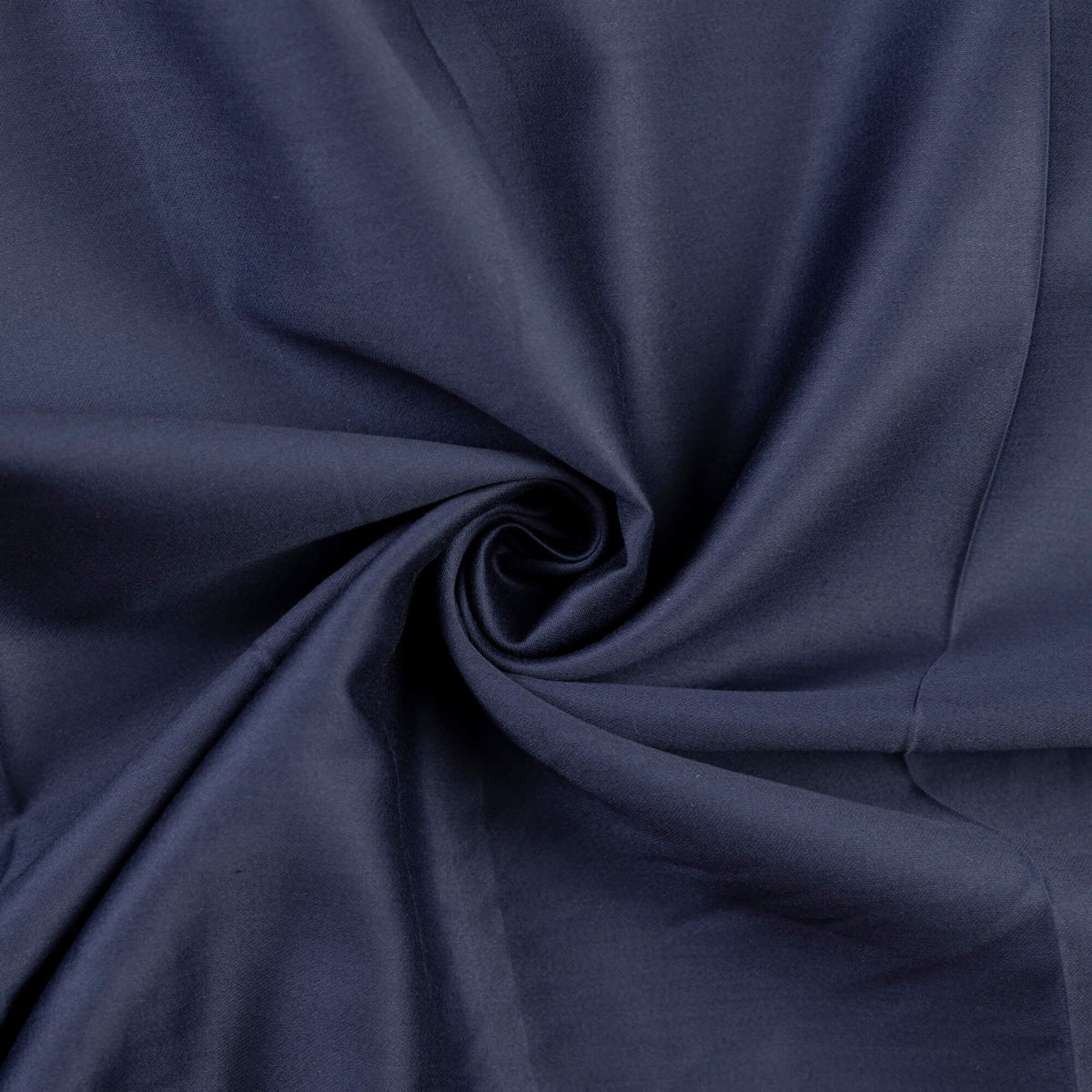 Satin coton & viscose - Bleu marine