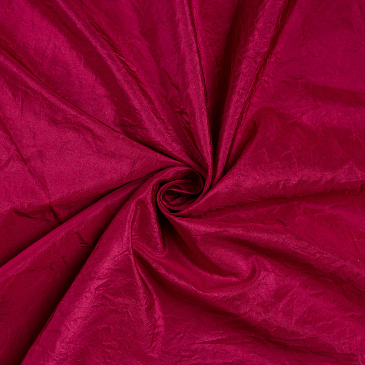 Taffetas froissé 100% soie - Framboise