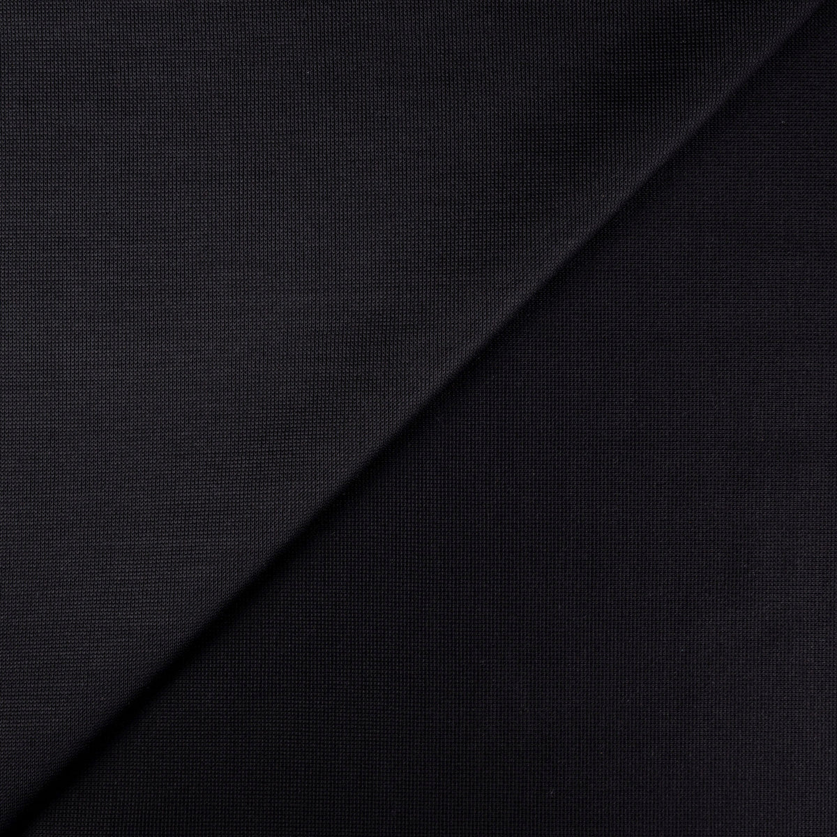 Jersey tricot 100% soie - Noir