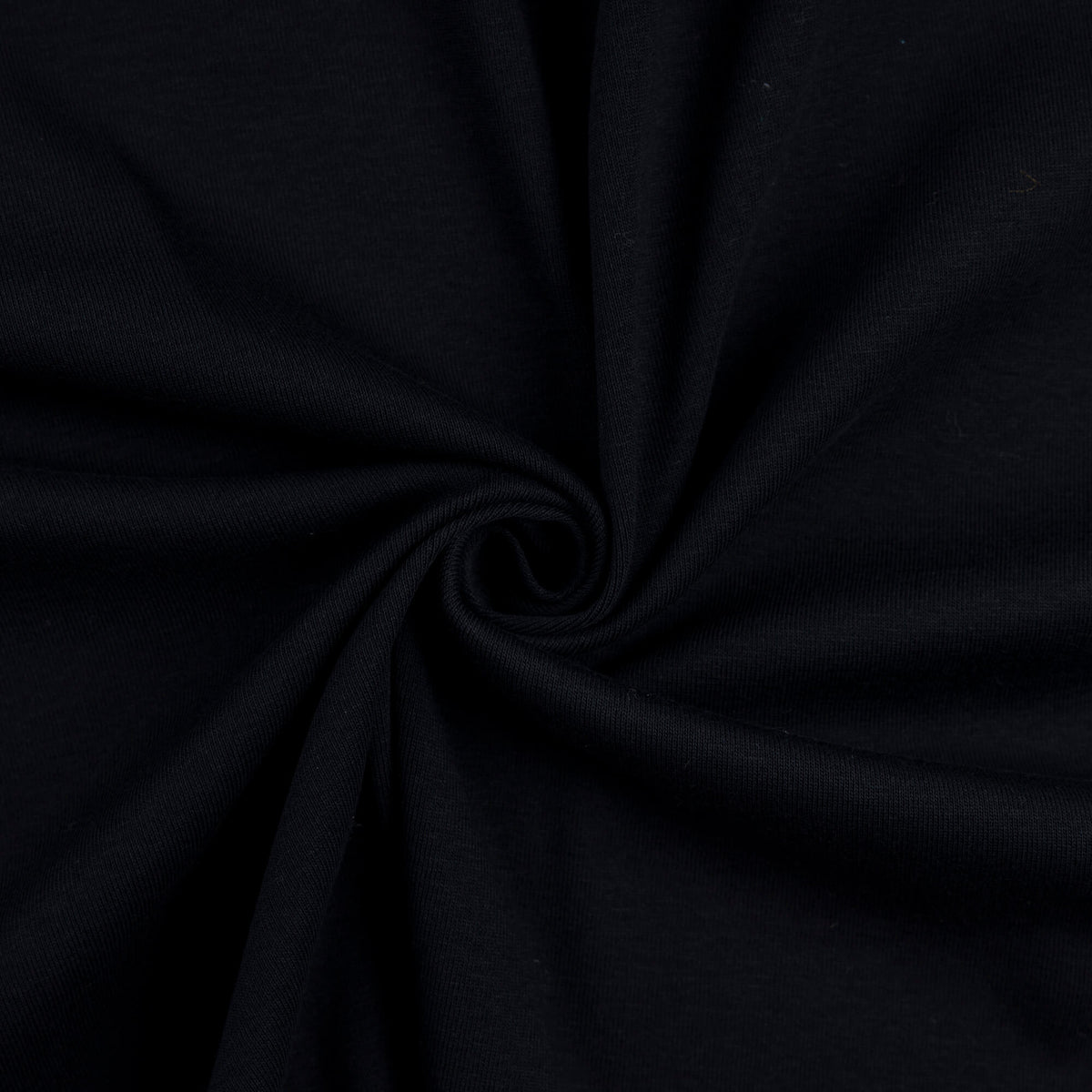 Jersey 100% coton côtes 1/1 - Noir