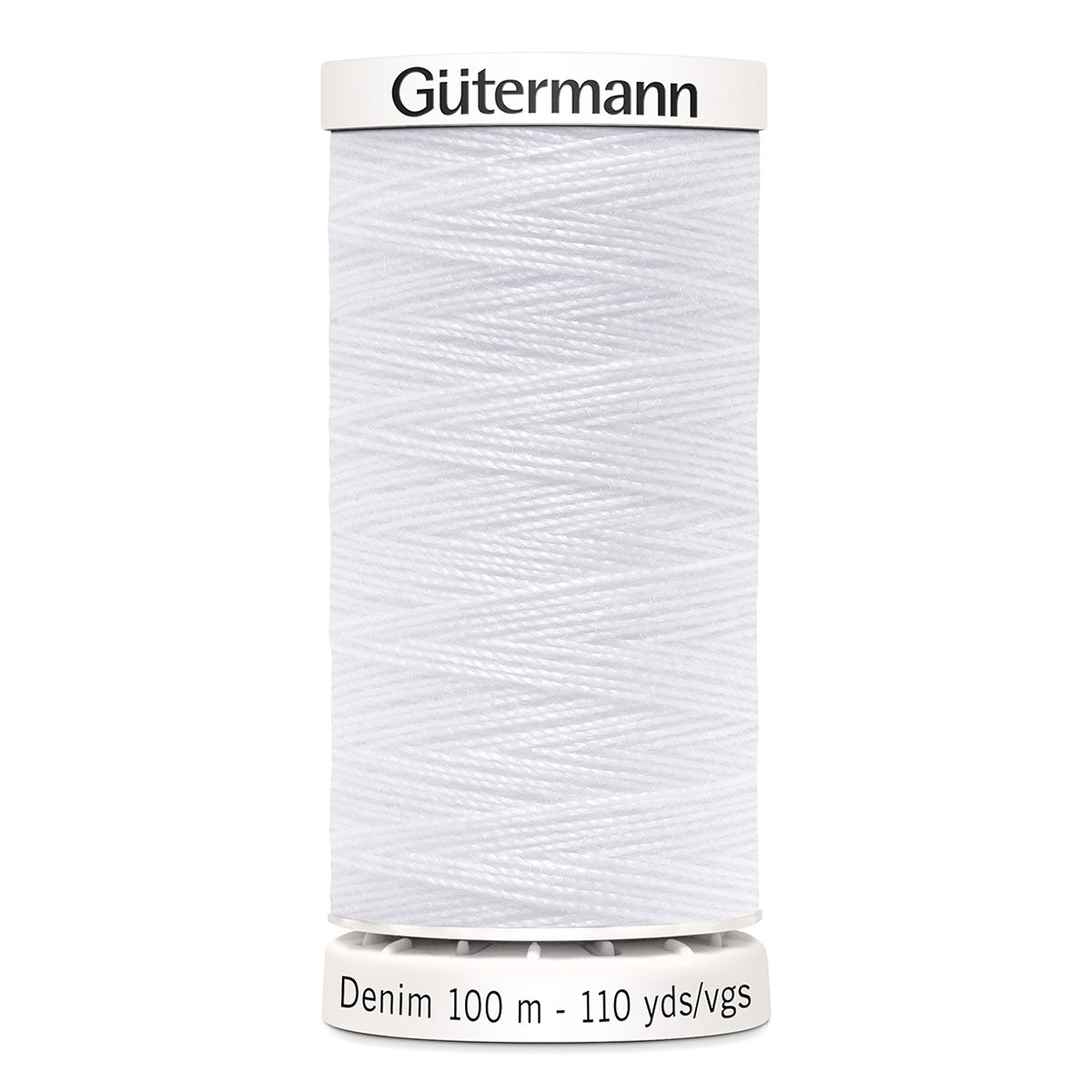 Fil à coudre Denim Gütermann 100 m n°1005 – Blanc