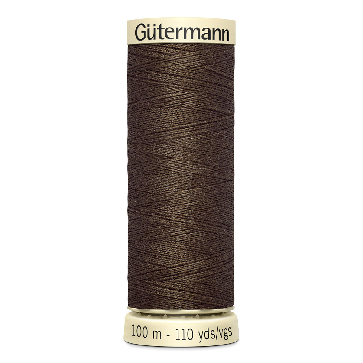 Fil à coudre polyester - Gütermann Tout Coudre 100 m n°222 Brun foncé profond