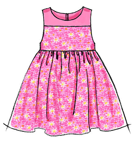Patron McCall's n°6015 – Robes doublées pour bébés avec culotte et bandeau
