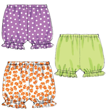 Patron McCall's n°6912 – Haut, robe, culotte bouffante et pantalon pour bébé