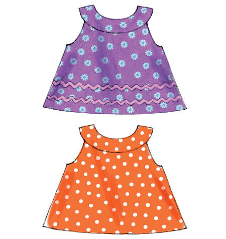 Patron McCall's n°6912 – Haut, robe, culotte bouffante et pantalon pour bébé